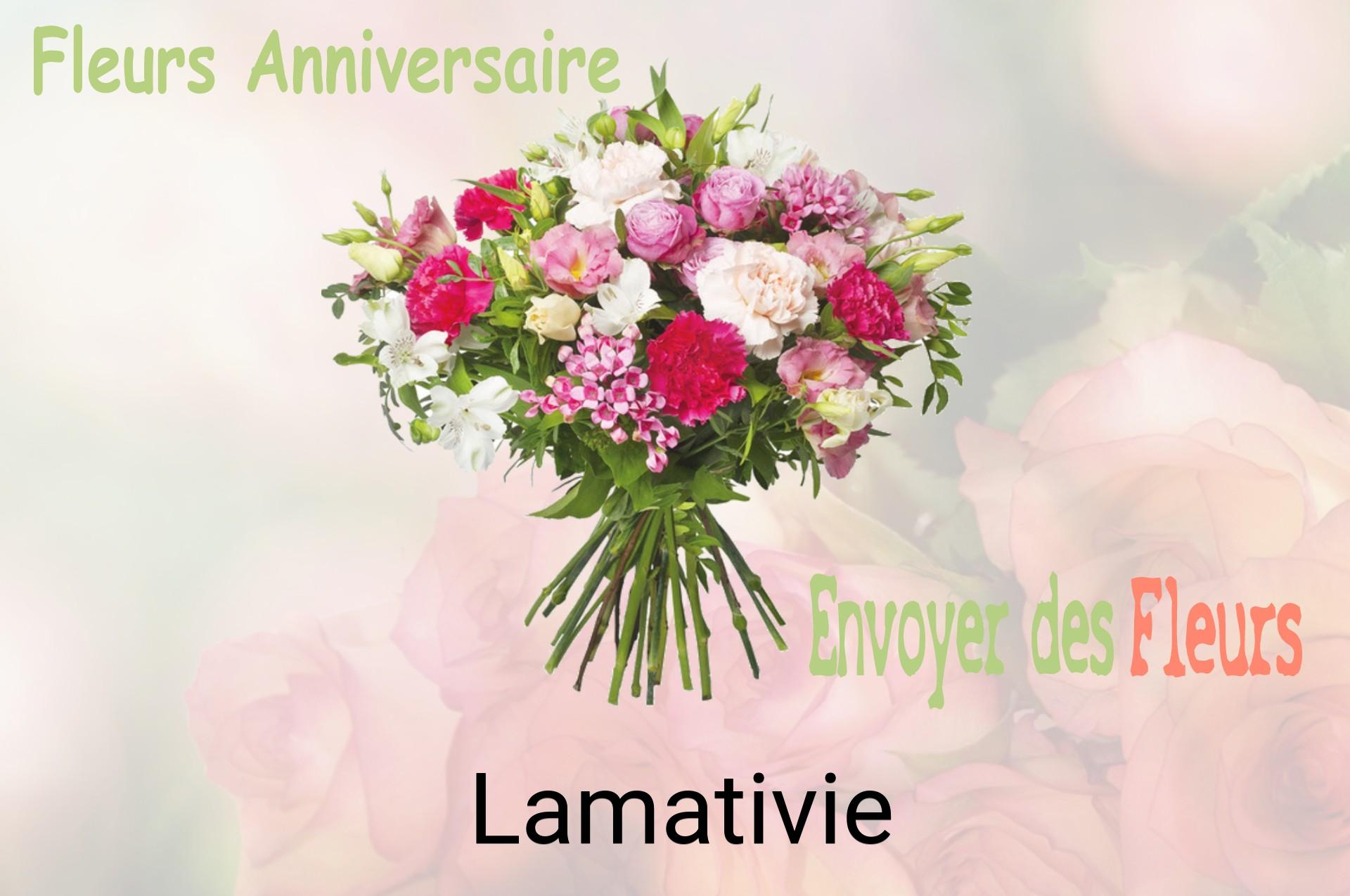 Bouquet de fleurs d’anniversaire livré à Lamativie
